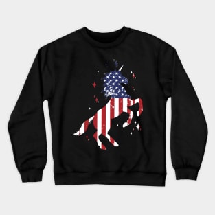 Americorn Unicorn 4th of July Crewneck Sweatshirt